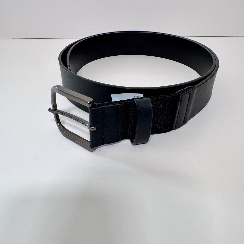 Travis Mathew Mens Jinx 2.0 Golf Belt Leather Belt Size 36 Neutral Minimal Black